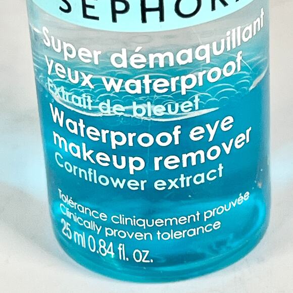 Sephora Waterproof Eye Makeup Remover Cornflower Extract Travel .84 oz 25ml New - Picture 3 of 6